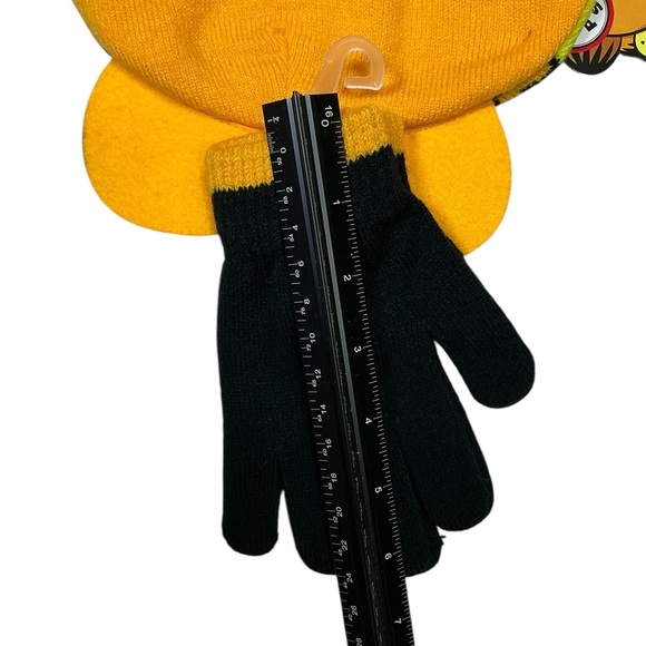 Garfield Hat Gloves Knit Set Nickelodeon Black Orange NEW Unisex Kids One Size - Picture 5 of 16